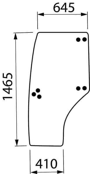 Door glass left 00098820010