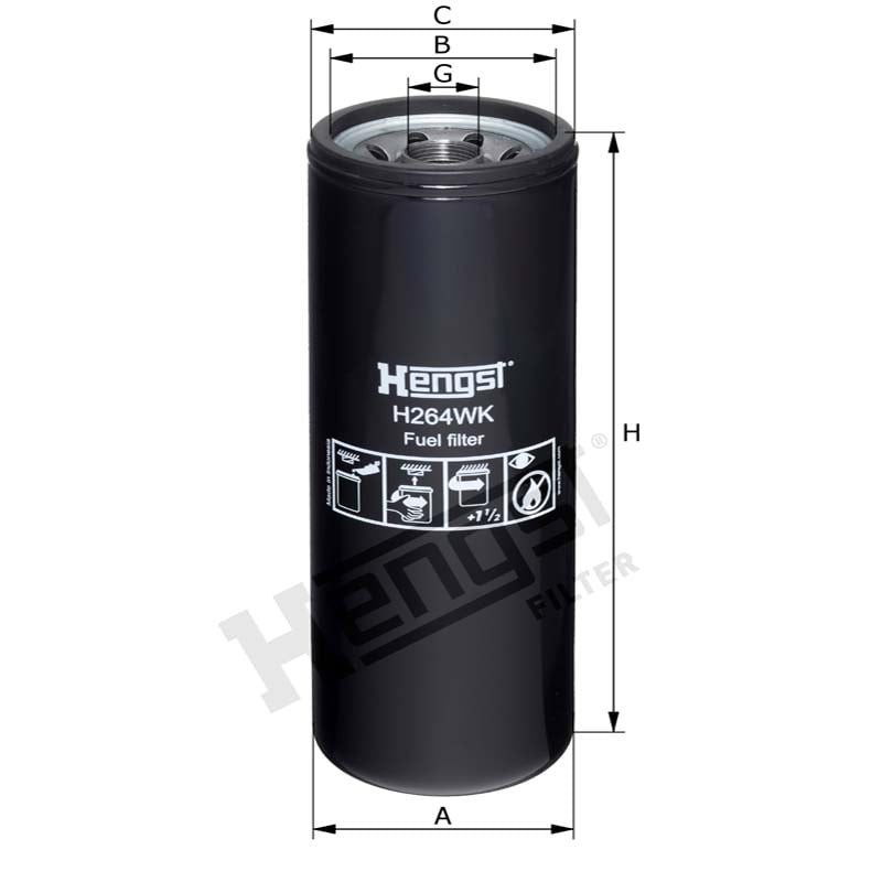 Hengst Filtr paliwa H264WK 866H264WK - Sklep PoltechParts