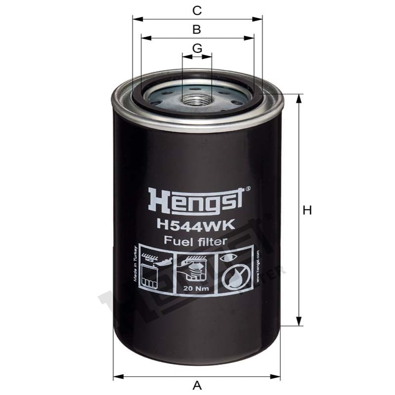 Hengst Filtr paliwa H544WK D422 12115038 - Sklep PoltechParts