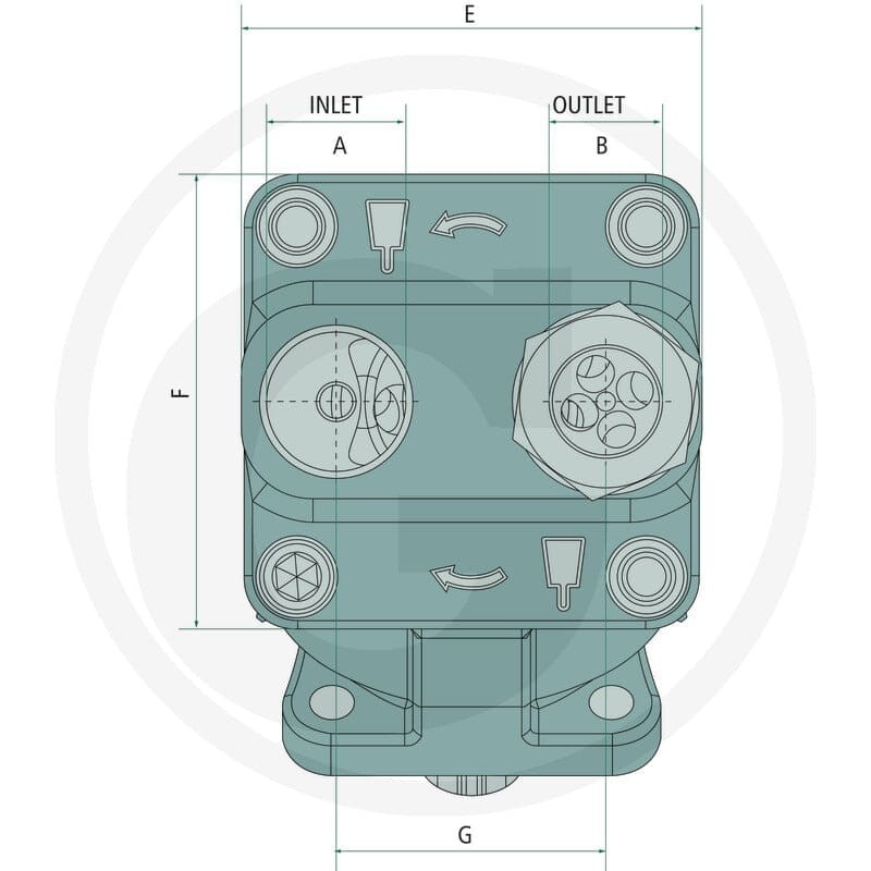 HYPEX Pompa tłokowa ISO 032cc 32x36 DIN5462 12341307 - Sklep PoltechParts