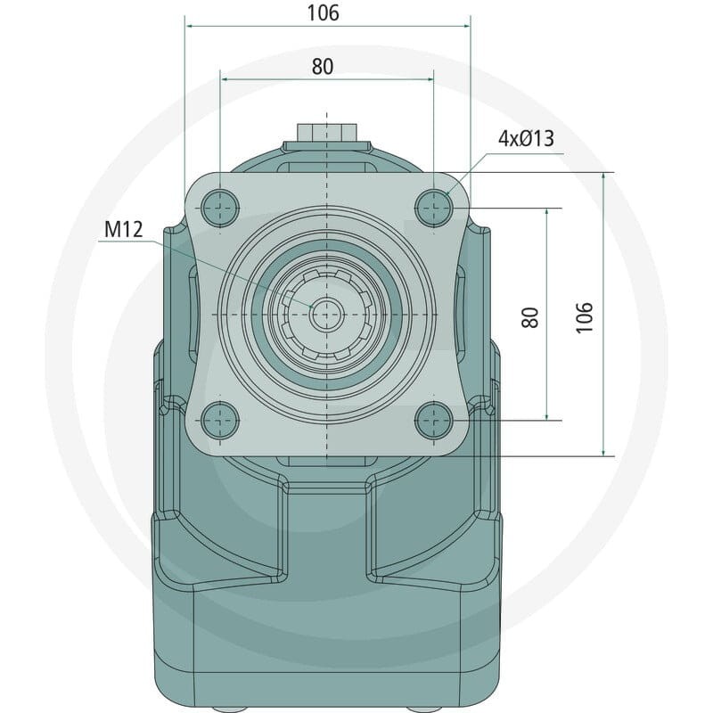 HYPEX Pompa tłokowa ISO 023cc 32x36 DIN5462 12335221 - Sklep PoltechParts