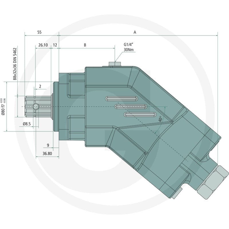 HYPEX Pompa tłokowa ISO 056cc 32x36 DIN5462 12271935 - Sklep PoltechParts