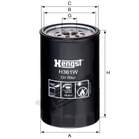 Hengst Filtr oleju H361W 12106541 - Sklep PoltechParts