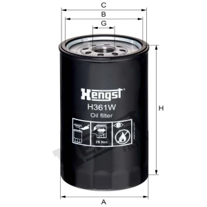 Hengst Filtr oleju H361W 12106541