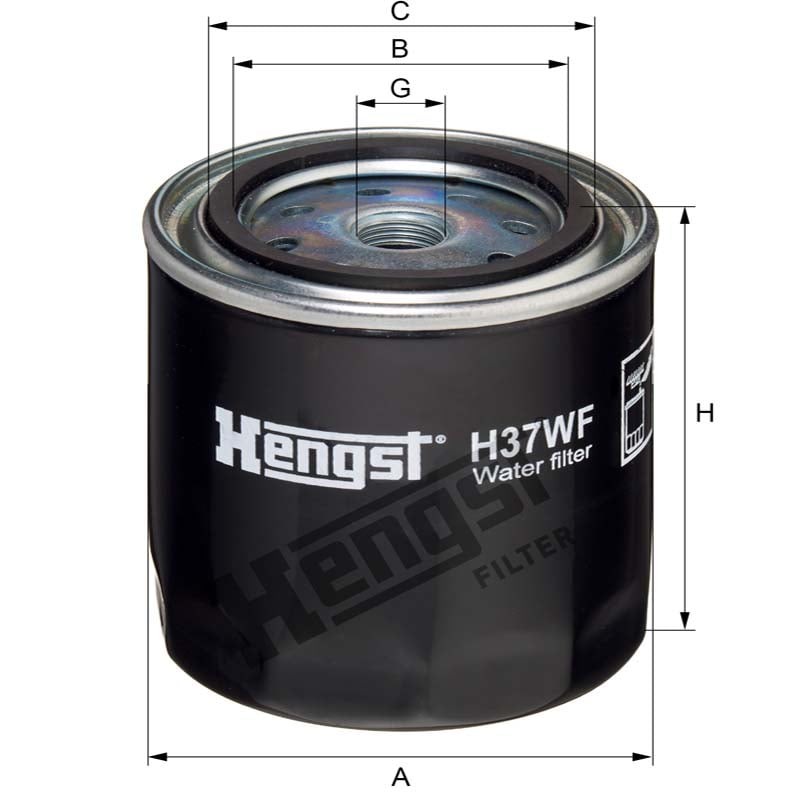 Hengst Filtr wody H37WF 12123709 - Sklep PoltechParts