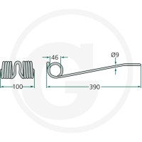 GRANIT Palec przetrząsaczo-zgrabiarki karuzelow 525525128 - Sklep PoltechParts