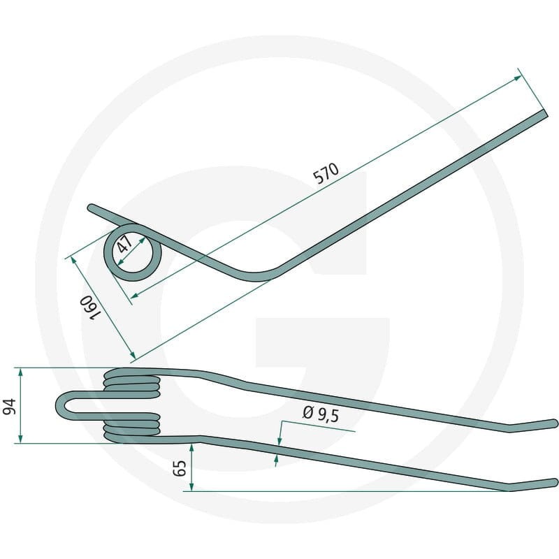 GRANIT Palec zgrabiarki pokosowej 525525163 - Sklep PoltechParts