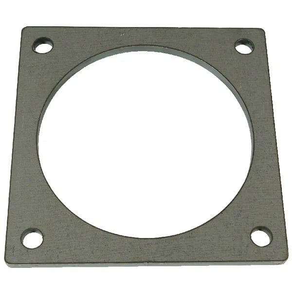 Kołnierz czworokątny do przyspawania, czarny 6"