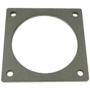 Kołnierz czworokątny do przyspawania, czarny 6"