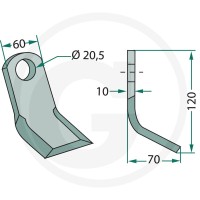 GRANIT Nóż Y 18063-ZAP-03 - Sklep PoltechParts