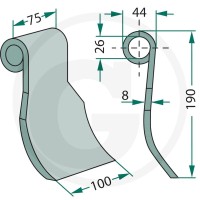 GRANIT Nóż bijakowy 18063-OMA-05 - Sklep PoltechParts