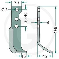 GRANIT Nóż wygięty 180SOL-02R - Sklep PoltechParts
