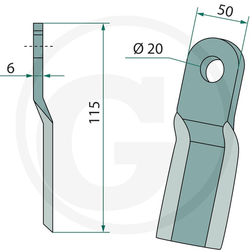 GRANIT Nóż bijakowy 18063-HUM-06 - Sklep PoltechParts