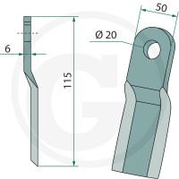 GRANIT Nóż bijakowy 18063-HUM-06 - Sklep PoltechParts