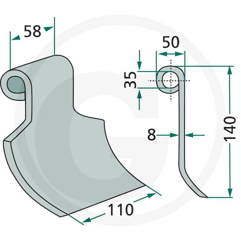GRANIT Nóż bijakowy 18063-IND-154 - Sklep PoltechParts