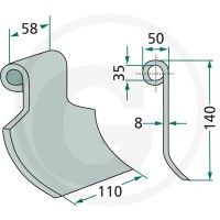 GRANIT Nóż bijakowy 18063-IND-154 - Sklep PoltechParts