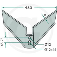 GRANIT Lemiesz skrzydełkowy 180101.48010 - Sklep PoltechParts