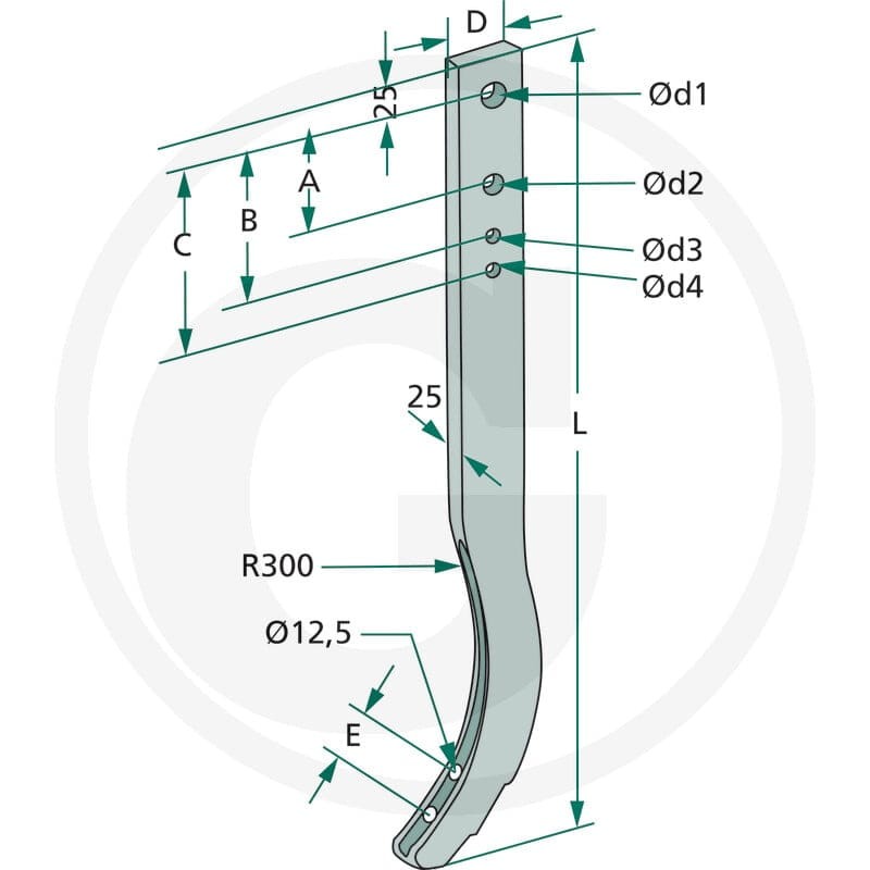 GRANIT Słupica kultywatora 180101.6082LL-3 - Sklep PoltechParts