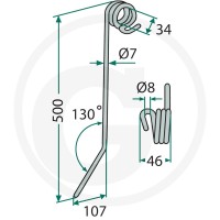 GRANIT Palec zagarniający siewnika 18010.HS-H1 - Sklep PoltechParts