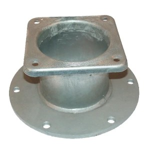 Adapter z kołnierzem okrągłym (6 otworów) i czworokątnym, 8" kołnierz 8"