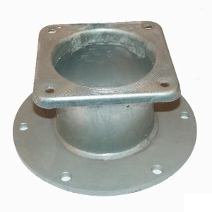 Adapter z kołnierzem okrągłym (6 otworów) i czworokątnym, 6" kołnierz okrągły 6"