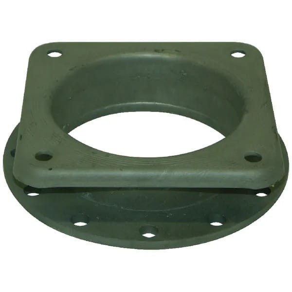 Adapter z kołnierzem okrągłym (6 otworów) i czworokątnym, 6" kołnierz E 6"