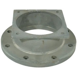 Adapter z kołnierzem czworokątnym i znormalizowanym ocynk, 8"-8"