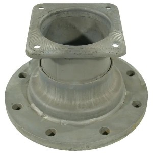 Adapter z kołnierzem czworokątnym i znormalizowanym ocynk, 6"-8"