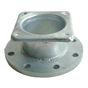 Adapter z kołnierzem czworokątnym i znormalizowanym ocynk, 6"-6"