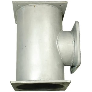 Trójnik z trzema kołnierzami czworokątnymi ocynk, 8"-6"-8"