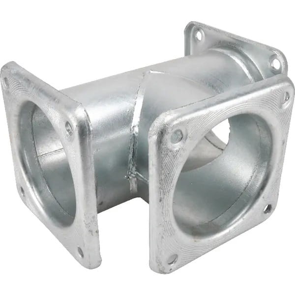 Trójnik z trzema kołnierzami czworokątnymi ocynk, 6"-6"-6"