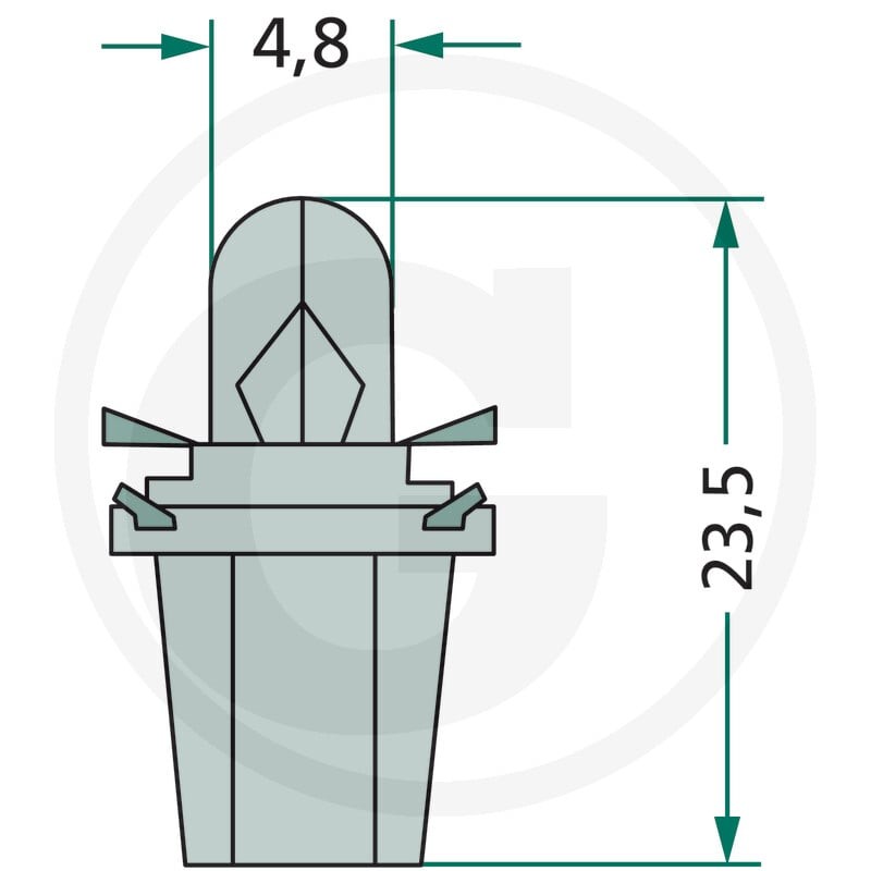 GRANIT Żarówka z cokołem z tworzywa BAX8.5d 47712V1.2WBAX10D - Sklep PoltechParts