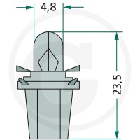 GRANIT Żarówka z cokołem z tworzywa BAX8.5d 47712V1.2WBAX10D - Sklep PoltechParts