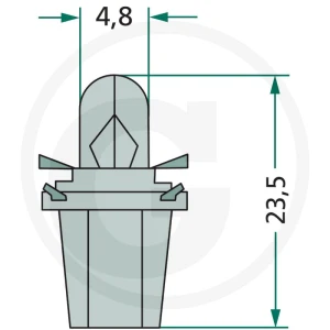 GRANIT Żarówka z cokołem z tworzywa BAX8.5d 47712V1.2WBAX10D