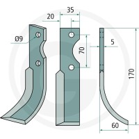 GRANIT Nóż glebogryzarki 1803200021 - Sklep PoltechParts