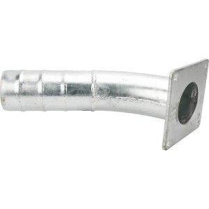 Kolanko 45° z kołnierzem i króćcem na wąż 4"