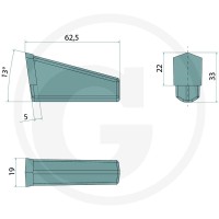 GRANIT ENDURANCE CARBIDE Ząb do przyspawania 32272079 - Sklep PoltechParts