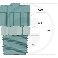 GRANIT A-GEk-8/6-1/4-PP proste złącze wkręcane 60601010507 - Sklep PoltechParts