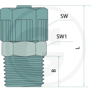GRANIT A-GEk-8/6-1/4-PP proste złącze wkręcane 60601010507