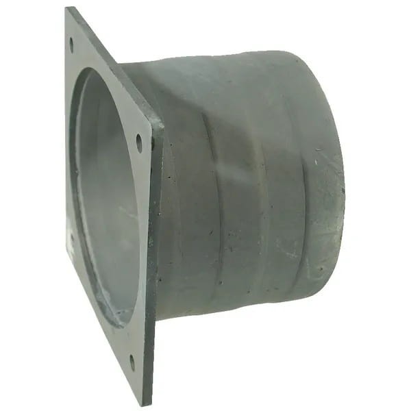 Kołnierz czworokątny z końcówką węża ocynk, 8"