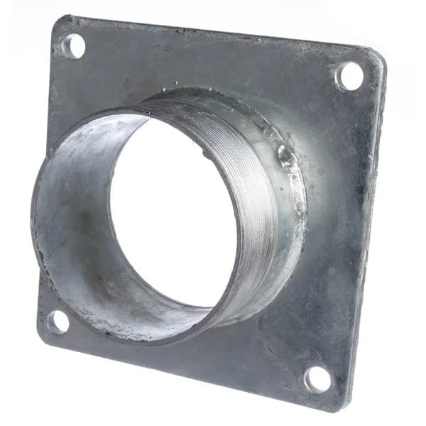 Kołnierz czworokątny z elementem gwintowanym ocynk, Kołnierz czworokątny z elementem gwintowanym, 4"