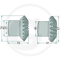 GRANIT Zestaw kół zębatych 64704003 - Sklep PoltechParts