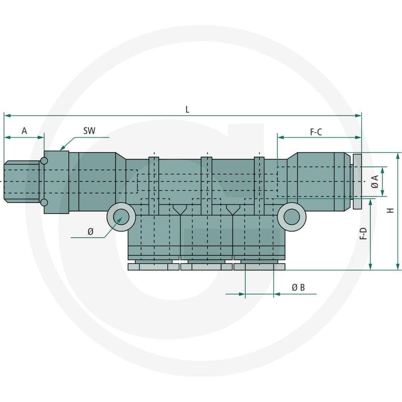 GRANIT B-VTE-1x8-3x6-1/4-KU Rozdzielacz - przył 60603180202 - Sklep PoltechParts
