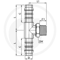 GRANIT E-TETk-8-1/4-PA Trójnik - gniazdo 60610433222 - Sklep PoltechParts