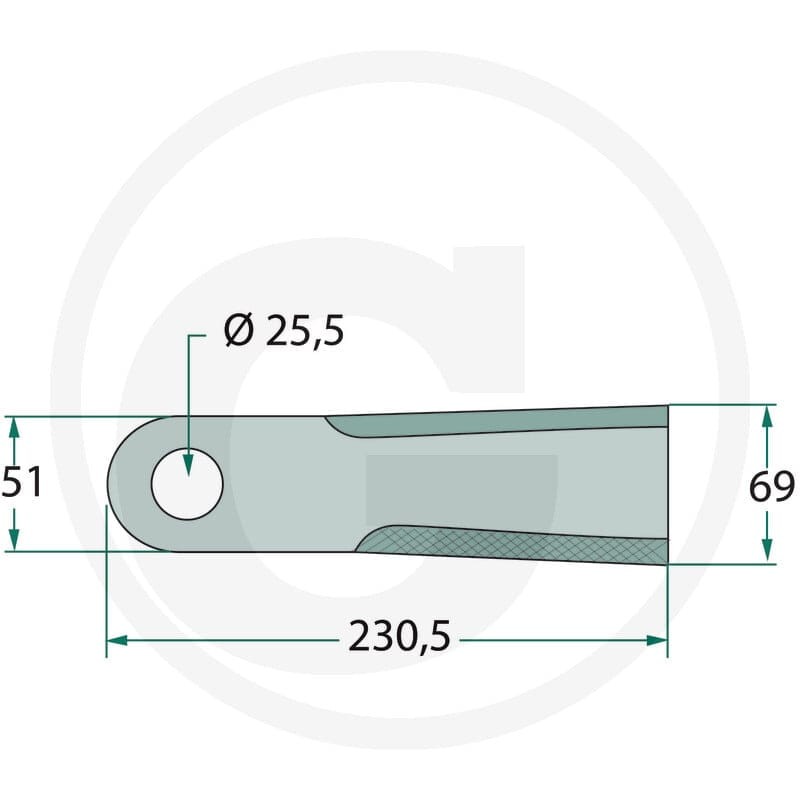 GRANIT Nóż bijakowy 52552535 - Sklep PoltechParts