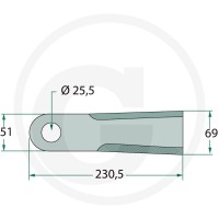 GRANIT Nóż bijakowy 52552535 - Sklep PoltechParts