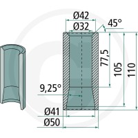 SHW Tuleja do przyspawania 430430588 - Sklep PoltechParts