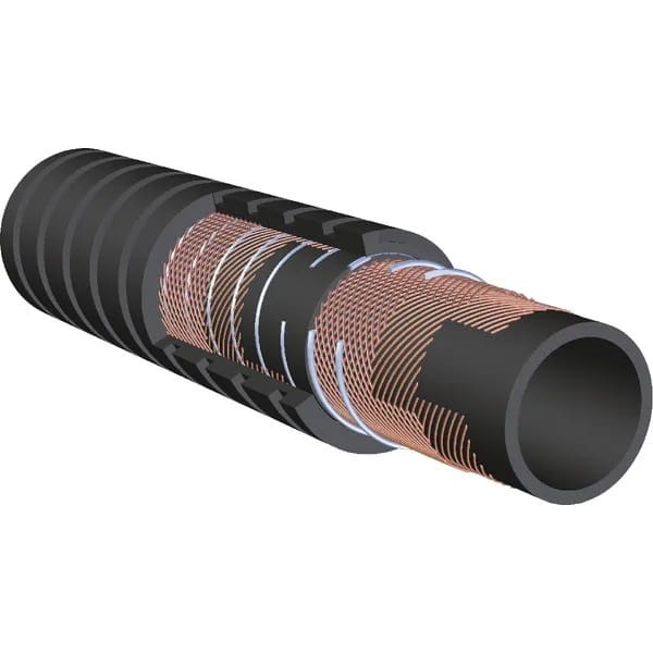 Wąż ssawno - tłoczny guma ze spiralą stalową typ Super lekki, 203 mm, 3 m