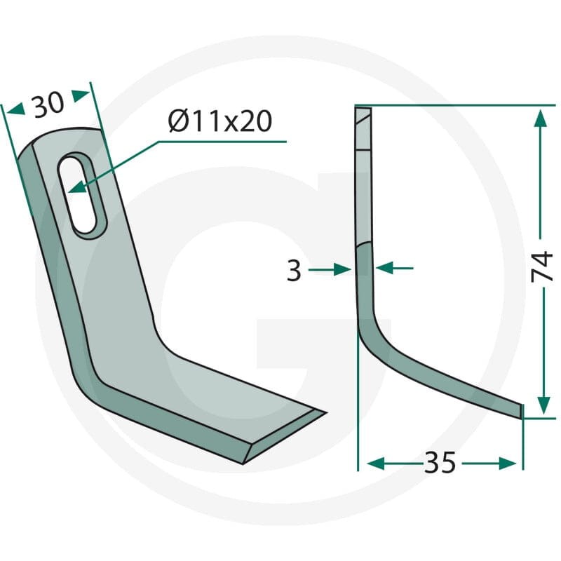 GRANIT Nóż typu Y 18063-AGT-90 - Sklep PoltechParts