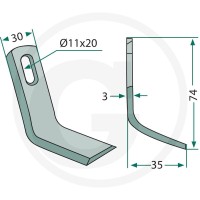 GRANIT Nóż typu Y 18063-AGT-90 - Sklep PoltechParts